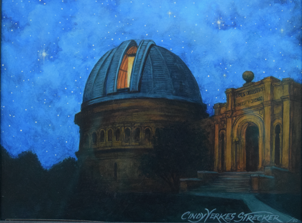 Yerkes Observatory Painting at Night